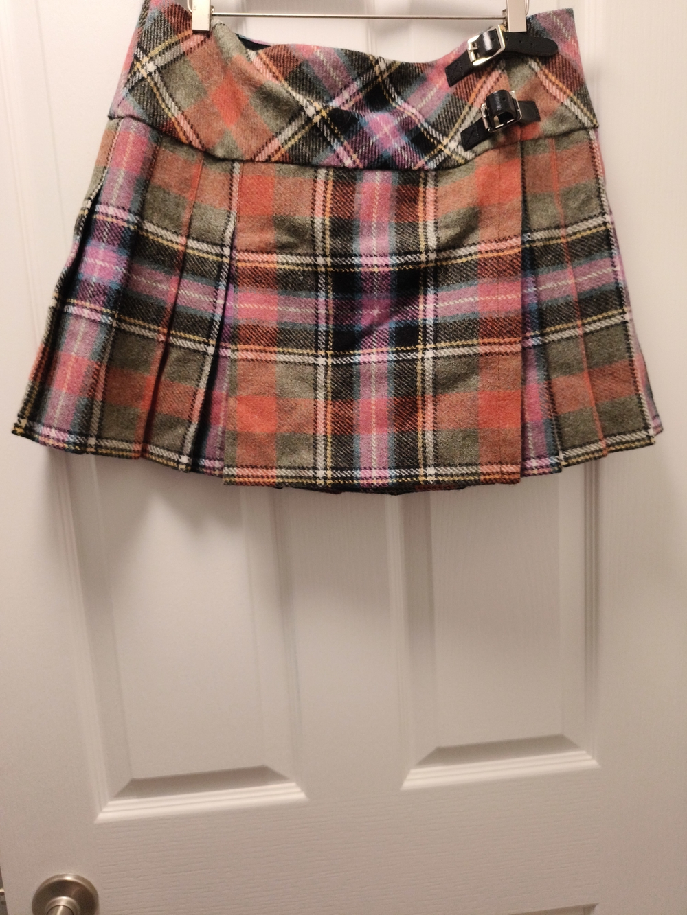 Vintage Made In Scotland Plaid Pleated Mini Skirt Punk Academia Y2k
